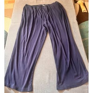Woman Within Navy Blue Pants Tall 3X Wide Leg